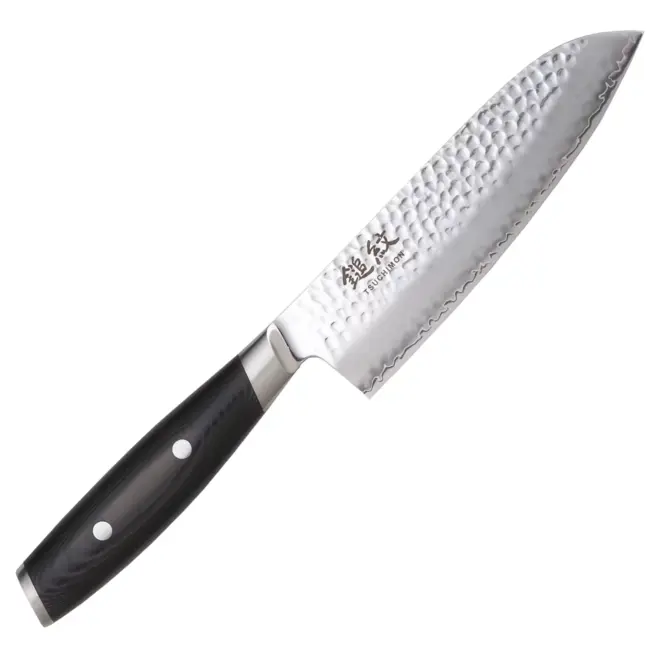 Yaxell Tsuchimon Messenset – 6-delig – Magnetische Walnoothouten Messenstrip met 5 Messen – 3 Lagen Damaststaal – VG-10 Staal – Canvas-Micarta Heft