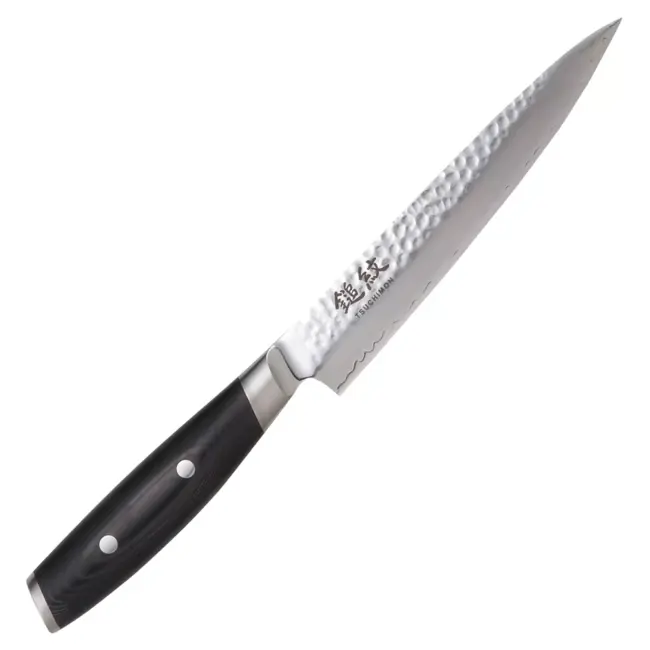 Yaxell Tsuchimon Messenset – 6-delig – Magnetische Walnoothouten Messenstrip met 5 Messen – 3 Lagen Damaststaal – VG-10 Staal – Canvas-Micarta Heft