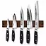 Yaxell Tsuchimon Messenset – 6-delig – Magnetische Walnoothouten Messenstrip met 5 Messen – 3 Lagen Damaststaal – VG-10 Staal – Canvas-Micarta Heft