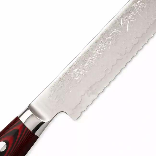 Yaxell Super Gou Broodmes 23 cm – 161 Lagen Damaststaal – SG2 Staal – 63 HRC – Canvas-Micarta Heft