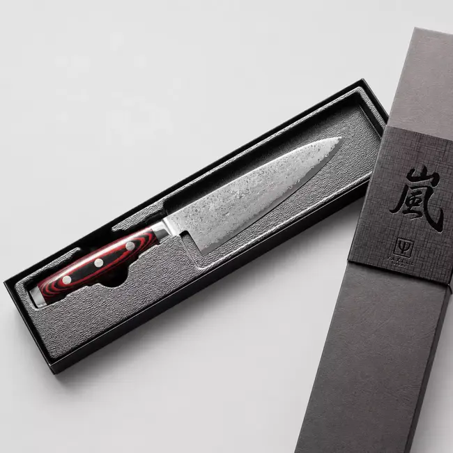 Yaxell Super Gou Koksmes 15 cm – 161 Lagen Damaststaal – SG2 Staal – 63 HRC – Canvas-Micarta Heft