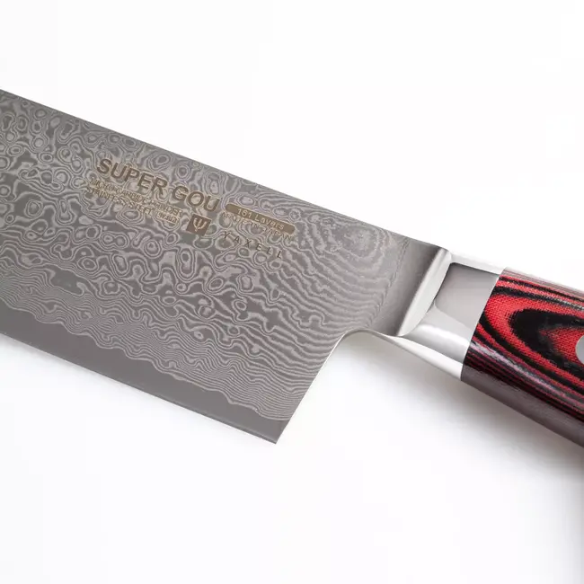 Yaxell Super Gou Koksmes 15 cm – 161 Lagen Damaststaal – SG2 Staal – 63 HRC – Canvas-Micarta Heft