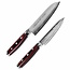 Yaxell Super Gou Messenset – Giftset – 2-delig – Universeelmes 12 cm & Santoku mes 16,5 cm – 161 Lagen Damaststaal – SG2 Staal – 63 HRC – Canvas-Micarta Heft