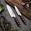 Yaxell Super Gou Messenset – Giftset – 2-delig – Universeelmes 12 cm & Santoku mes 16,5 cm – 161 Lagen Damaststaal – SG2 Staal – 63 HRC – Canvas-Micarta Heft