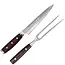 Yaxell Super Gou Trancheerset – Giftset – 2-delig – Vleesvork 13,5 cm & Vleesmes 18 cm – 161 Lagen Damaststaal – SG2 Staal – 63 HRC – Canvas-Micarta Heft