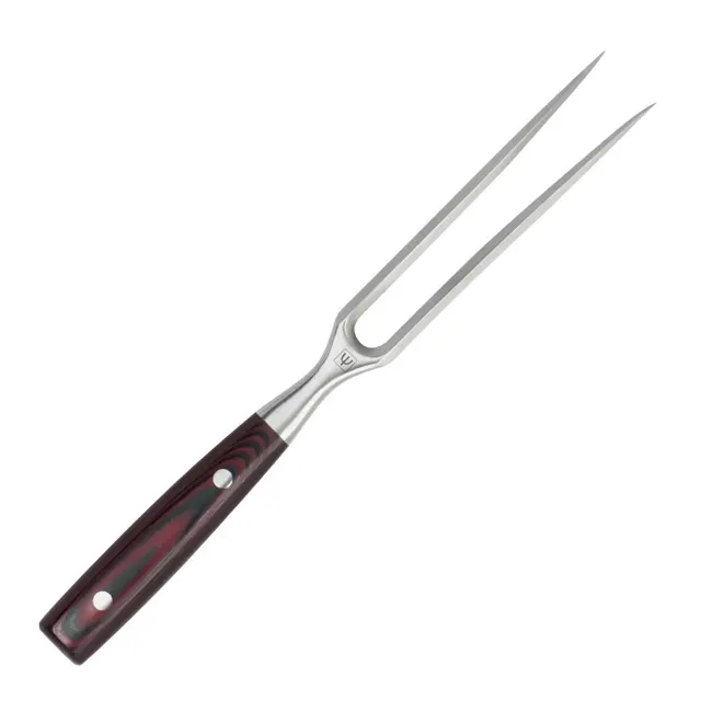 Yaxell Super Gou Trancheerset – Giftset – 2-delig – Vleesvork 13,5 cm & Vleesmes 18 cm – 161 Lagen Damaststaal – SG2 Staal – 63 HRC – Canvas-Micarta Heft