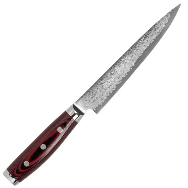 Yaxell Super Gou Messenset – 6-delig – Magnetisch Beukenhouten Messenblok met 5 Messen – 161 Lagen Damaststaal – SG2 Staal – 63 HRC – Canvas-Micarta Heft