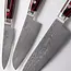 Yaxell Super Gou Messenset – Giftset – 3-delig – Santoku 16,5 cm, Klein Santoku 12,5 cm & Schilmes 8 cm – 161 Lagen Damaststaal – SG2 Staal – 63 HRC – Canvas-Micarta Heft