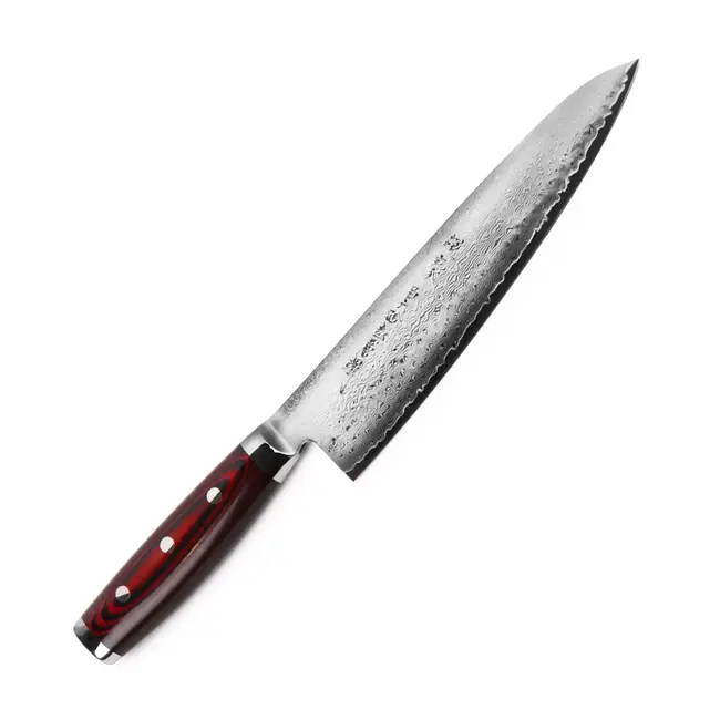 Yaxell Super Gou Messenset – 7-delig – Zwarte Magneetstrip met 6 Messen – 161 Lagen Damaststaal – SG2 Staal – 63 HRC – Canvas-Micarta Heft