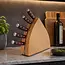 Yaxell Super Gou Messenset – 6-delig – Beukenhouten Messenblok met 5 Messen – 161 Lagen Damaststaal – SG2 Staal – 63 HRC – Canvas-Micarta Heft