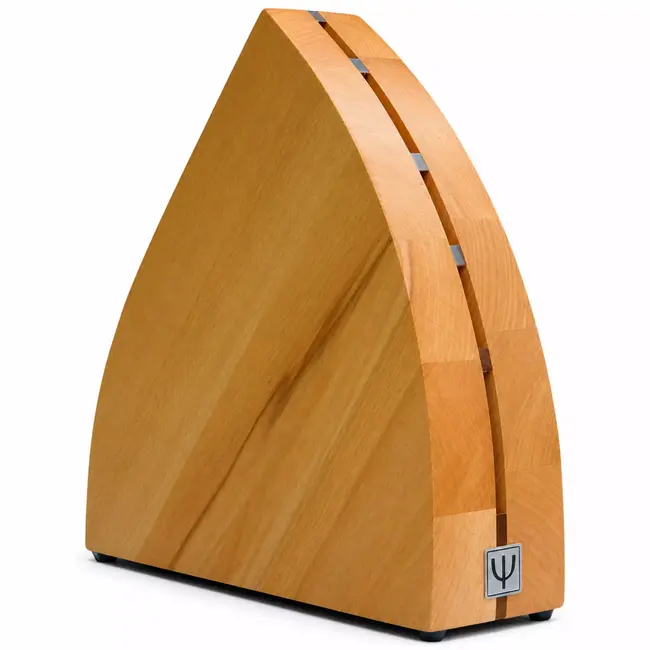 Yaxell Super Gou Messenset – 6-delig – Beukenhouten Messenblok met 5 Messen – 161 Lagen Damaststaal – SG2 Staal – 63 HRC – Canvas-Micarta Heft