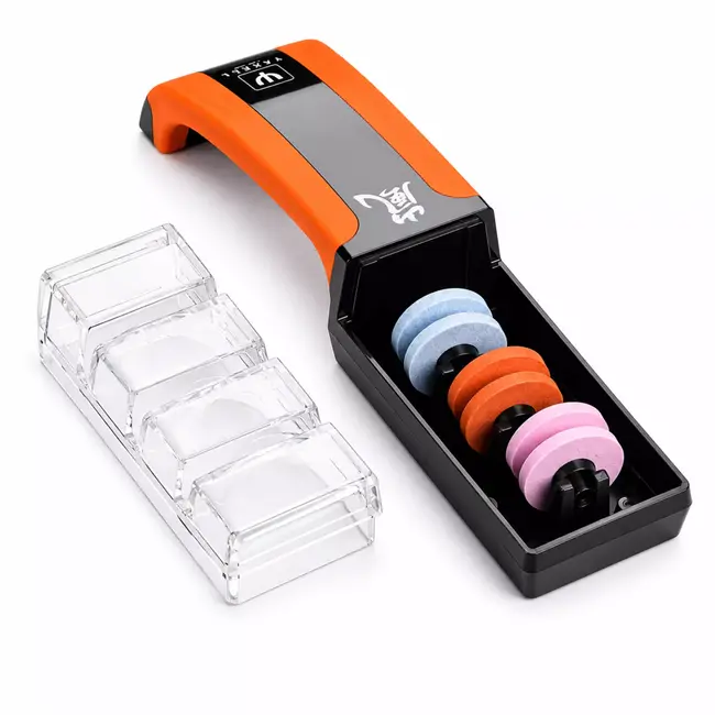 Yaxell Messenslijper – 3 Fasen Messenslijper / Waterslijper voor Nat en Droog Slijpen – Voor Perfect Slijpen en Polijsten met 12° Slijphoek