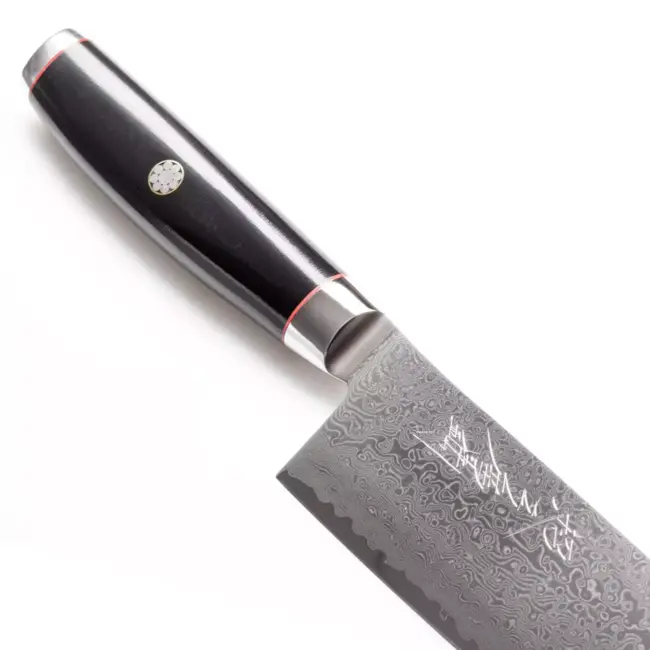 Yaxell Super Gou Ypsilon Kiritsuke Koksmes 20 cm – 193 Lagen Damaststaal – SG2 Staal – 63 HRC – Canvas-Micarta Heft – Japan