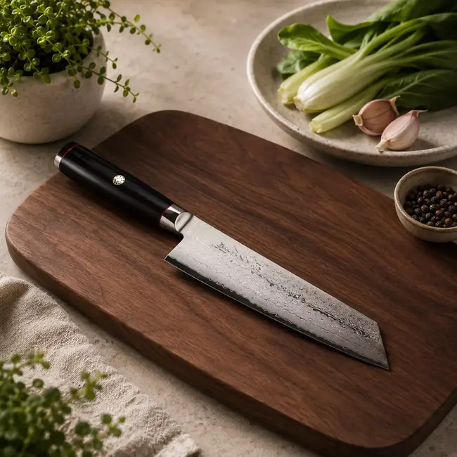 Yaxell Super Gou Ypsilon Kiritsuke Koksmes 20 cm – 193 Lagen Damaststaal – SG2 Staal – 63 HRC – Canvas-Micarta Heft – Japan