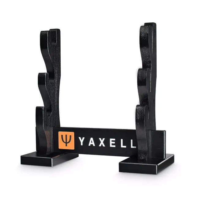 Yaxell Super Gou Ypsilon Messenset – 4-delig – Katana Display met 3 Messen – 193 Lagen Damaststaal – SG2 Staal – 63 HRC – Canvas-Micarta Heft – Japan