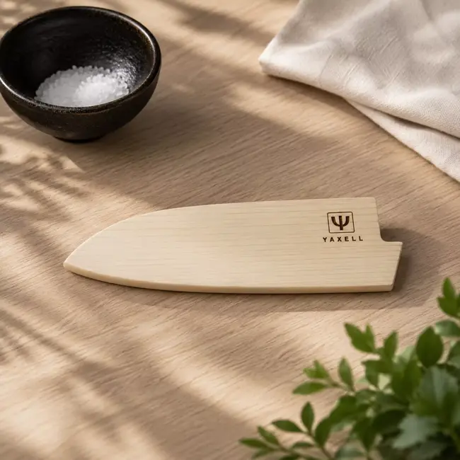 Yaxell Katana Mesbeschermer voor Santoku Mes 16,5 cm – Esdoornhout – Magnetische Schede