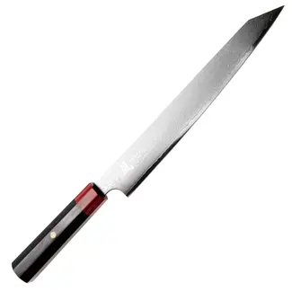Yaxell Rei Sujihiki mes 23 cm – 69 Lagen Damaststaal – VG10 Damaststaal – 61 HRC – Pakkahout Heft