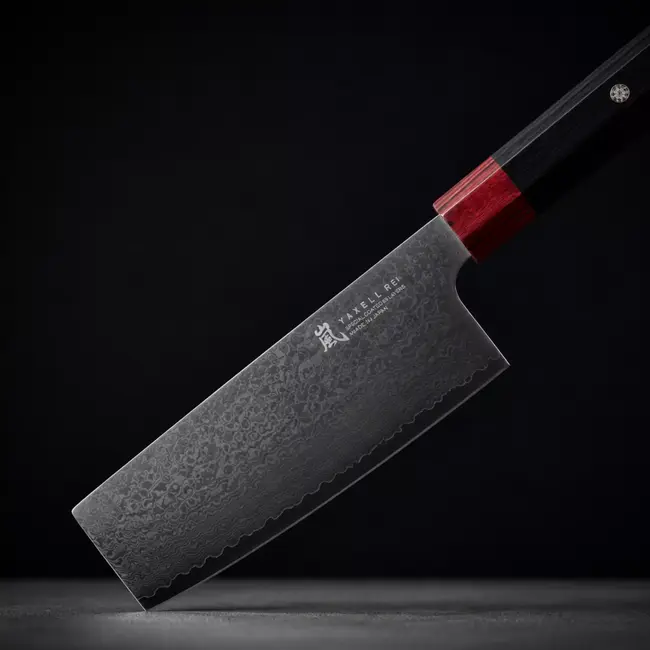 Yaxell Rei Nakiri mes 16,5 cm – 69 Lagen Damaststaal – VG10 Damaststaal – 61 HRC – Pakkahout Heft