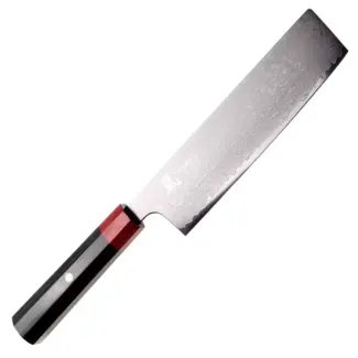 Yaxell Rei Nakiri mes 16,5 cm – 69 Lagen Damaststaal – VG10 Damaststaal – 61 HRC – Pakkahout Heft
