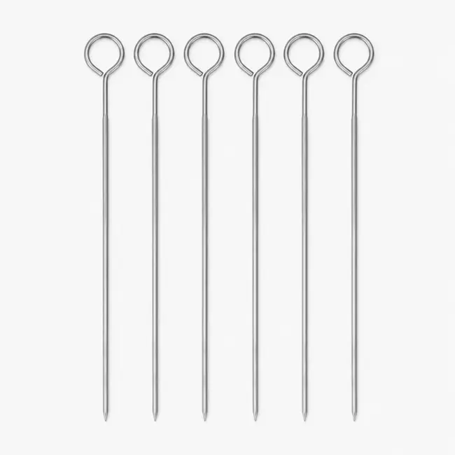 Triangle RVS Grillspies Set 6 Stuks – Herbruikbare BBQ Spiesen 27 cm, Vaatwasmachinebestendig