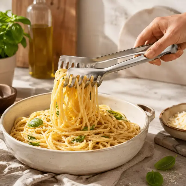 Triangle Spaghettitang van roestvrij staal 205 mm vaatwasmachinebestendig en hittebestendig tot 400 °C