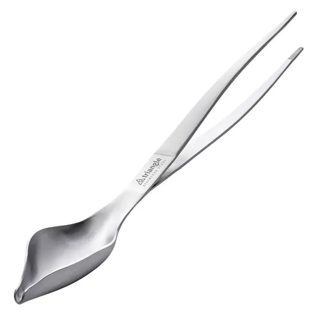 TriangleRVS decoratiepincet 24,3 cm met decoratielepel voor garneren en bordopmaak