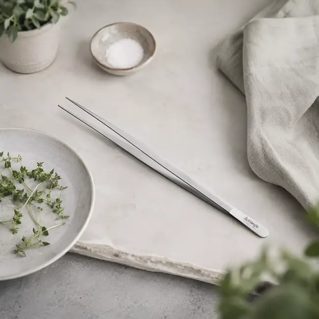 Triangle Precisiepincet 30 cm van Edelstaal met Extra Fijne Punt voor Nauwkeurig Garneren