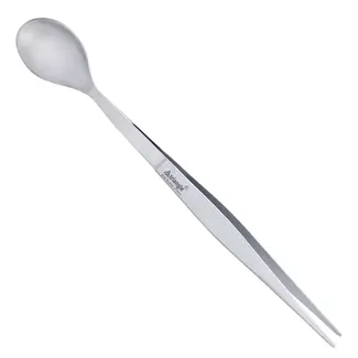 Triangle Proeflepel met Pincet 14 cm RVS voor Proeven en Garneren