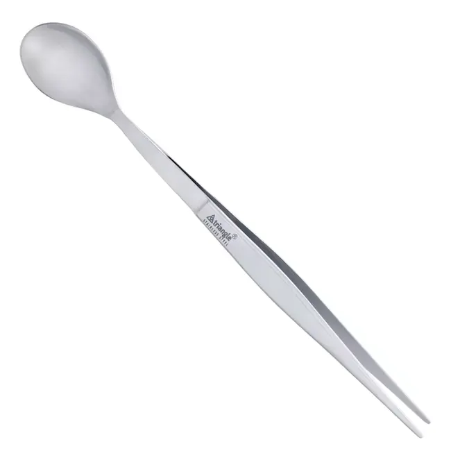 Triangle Proeflepel met Pincet 14 cm RVS voor Proeven en Garneren
