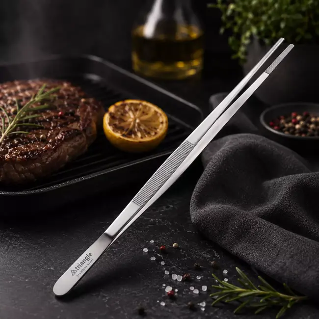 Triangle Grillpincet 30 cm RVS voor BBQ, Koken en Serveren
