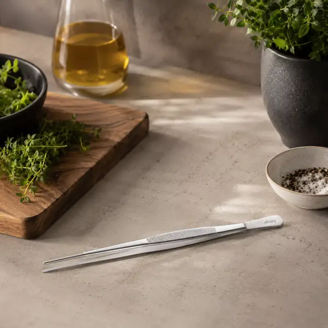 Triangle Keukenpincet RVS 20 cm voor Opmaken, Presenteren, BBQ en Koken
