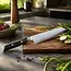 Yaxell Kiritsuke koksmes - roestvrij staal - 3-laags lemmet, moeiteloos snijden - 20 cm - zwart composiet handvat - professionele keuken