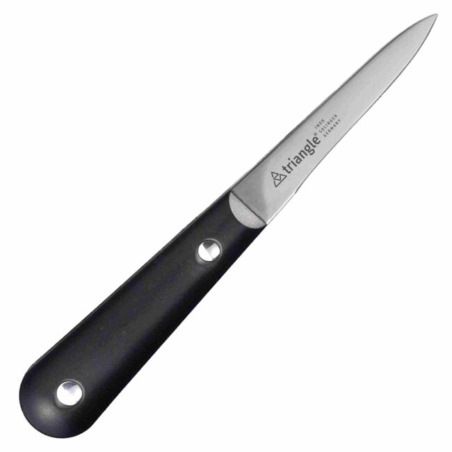 Triangle Professioneel Oestermes met Veilige Grip – RVS Lemmet – Zwart Kunststof Heft – 16 cm