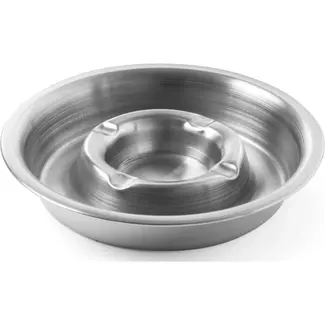 HENDI Asbak met vuurrand – roestvast staal – ⌀140x(H)30mm