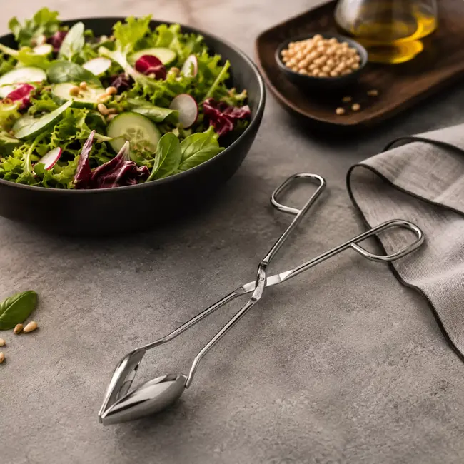 Triangle Roestvrijstalen Saladetang – 28 cm – Vaatwasserbestendig