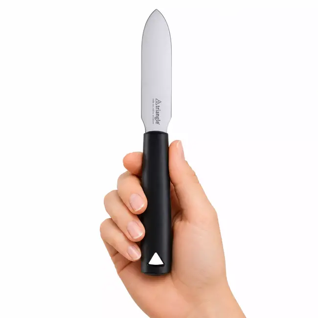 Triangle Spirit smeermes 10 cm van roestvrij staal met ergonomische kunststof handgreep