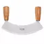 Triangle Soul Wiegemes – Halvemaan Design – Essenhouten Heft – RVS 23 cm