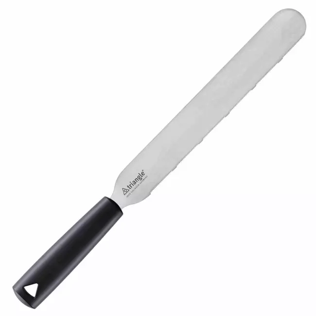 Triangle Professioneel Taartmes 25 cm – Gekarteld RVS Lemmet – Vaatwasmachinebestendig