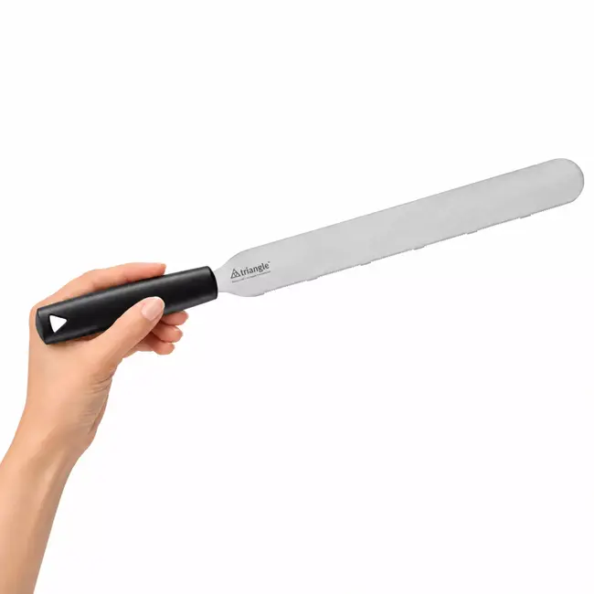 Triangle Professioneel Taartmes 25 cm – Gekarteld RVS Lemmet – Vaatwasmachinebestendig