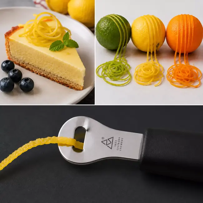 Triangle Professionele Canneleur – RVS – Speciaal voor Rechtshandigen – Heft Kunststof Zwart