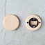 HOCHO Houten flesopener met magneten beukenhout rond Ø 65 mm