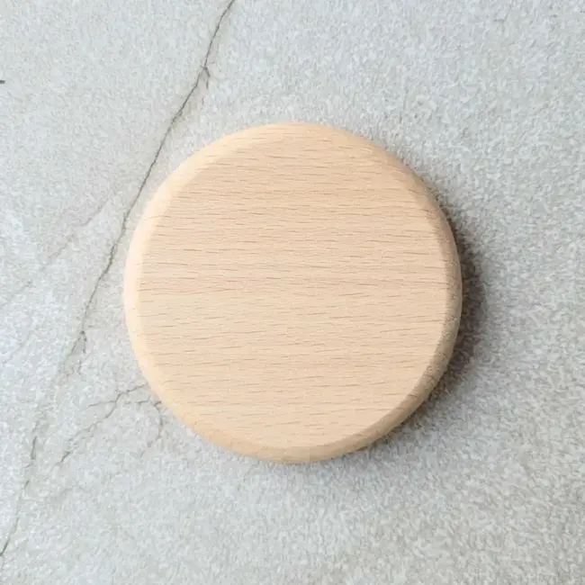 HOCHO Houten flesopener met magneten beukenhout rond Ø 65 mm