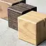 HOCHO Donkerbruine Eikenhouten menuhouder 60 x 60 x 60 mm met afgeronde hoeken