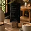 HOCHO Bruine Eikenhouten menuhouder 60 x 60 x 60 mm met afgeronde hoeken