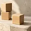 HOCHO Gelakte eikenhouten kubus 60 x 60 x 60 mm met afgeronde hoeken