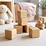 HOCHO Gelakte eikenhouten kubus 60 x 60 x 60 mm met afgeronde hoeken