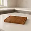 HOCHO Massieve kopshouten eiken snijplank 395x295x40 mm met sapgeul