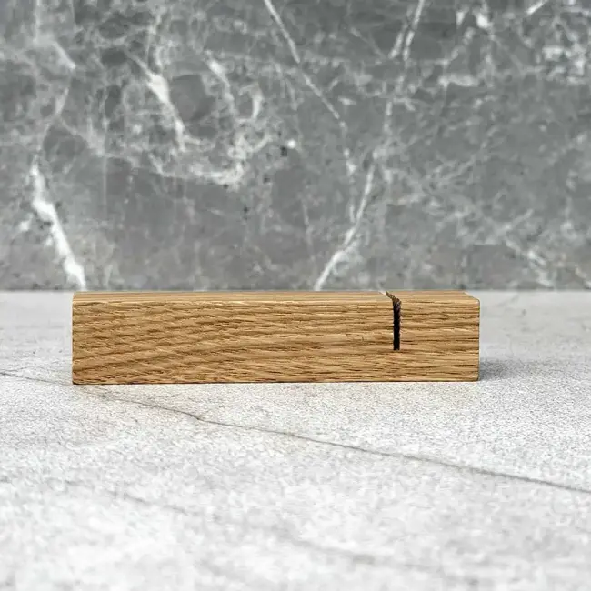 HOCHO Eikenhouten besteksteun 100 x 23 x 20 mm voor tafel