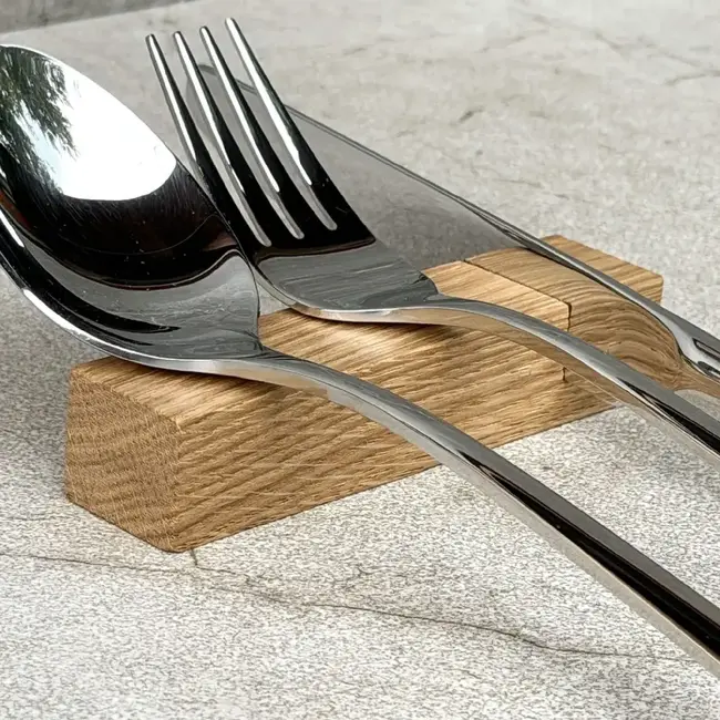 HOCHO Eikenhouten besteksteun 100 x 23 x 20 mm voor tafel