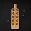 HOCHO Eikenhouten shotplank voor 10 shotglazen 395 x 120 x 15 mm met handgreep
